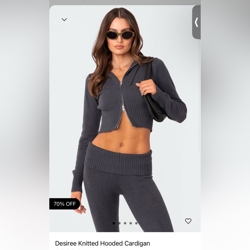 Edikted Desiree Knitted Hooded Cardigan